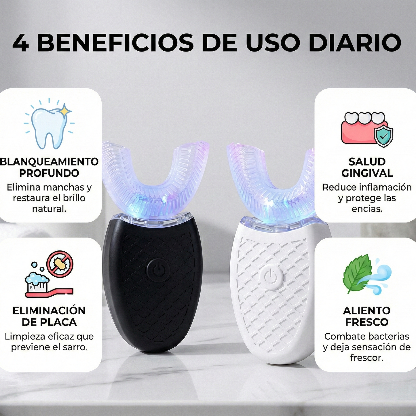 RenovaSmile™ | Cepillo Ultrasónico Automático 360°